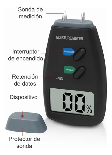 Medidor De Humedad De Maderas Y Mdf Detector Higrometro — imagen 3 de 7