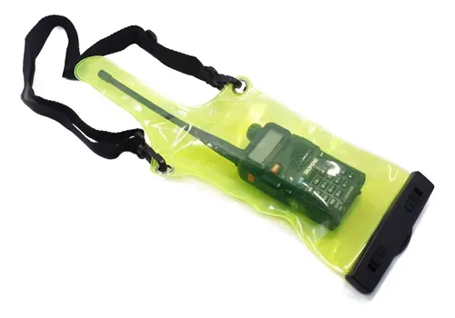 Bolsa Impermeable Anti Polvo Para Radio Handy Ideal Baofeng Amarillo