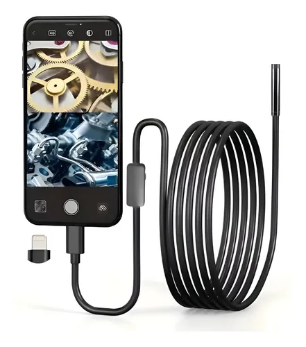 Camara Sonda Endoscopio Para iPhone 2 Metro 8mm Boroscopio