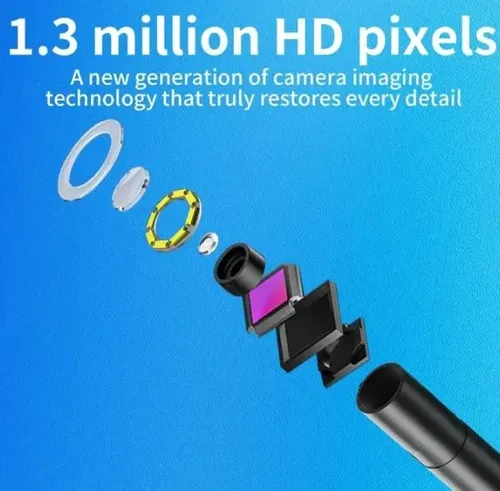 Camara Sonda Endoscopio Para iPhone 2 Metro 8mm Boroscopio — imagen 5 de 9