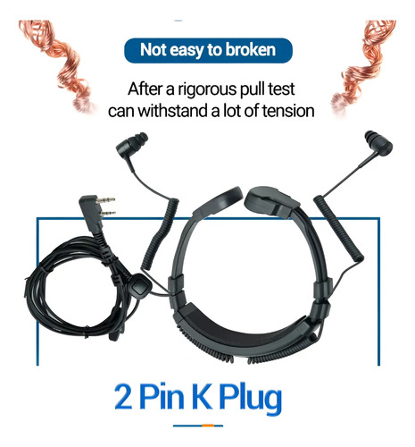 Auricular Microfono Ptt Para Handy Kenwood Baofeng Uv5r Uv82