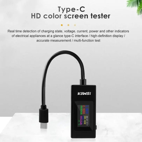 Tester Usb Tipo C Voltimetro Amperimetro Usb Doctor Digital — imagen 4 de 6