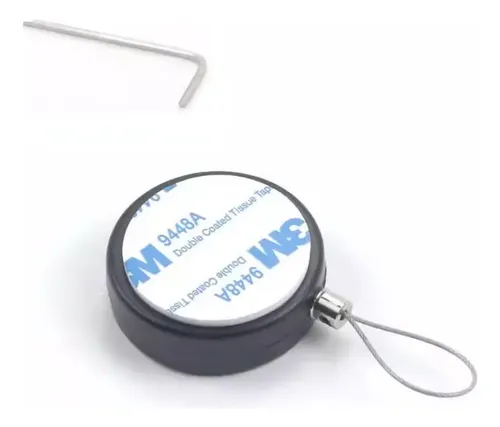 Cable Retractil Seguridad Acero 1 Metro Celular Reloj Auricu Negro — imagen 2 de 3
