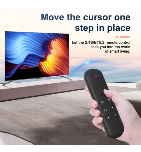 Control Remoto Air Mouse Con Teclado Y Luz Rgb Giroscopio Tv Negro — imagen 8 de 10