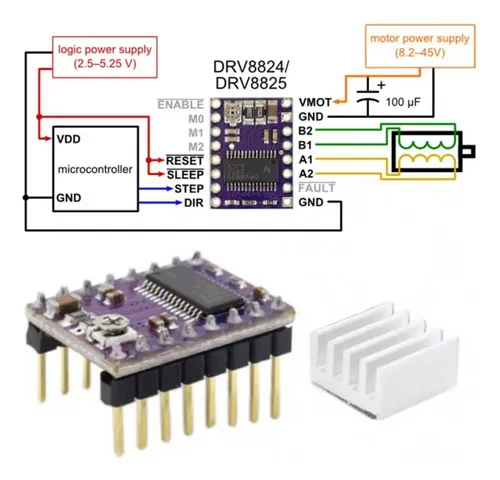 Driver Motor Paso A Paso Drv8825 Controlador Impresora 3d — imagen 3 de 3