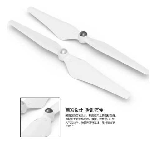 Kit 4 Helices Autoblocantes 9450 Drone F450 F550 2212/2216 Negro — imagen 3 de 4