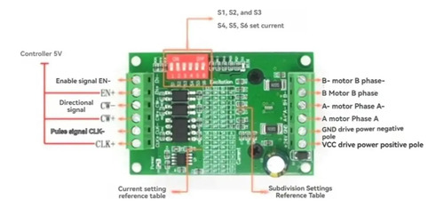 Placa Controladora De Motor Paso A Paso Tb6560 3.5a 10v-35v — imagen 5 de 6