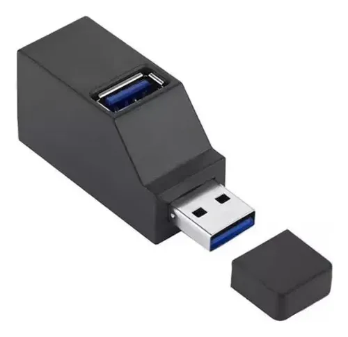 Hub Usb 3.0 Multipuerto Zapatilla Usb Triple Multiplicador 3 Negro — imagen 2 de 3