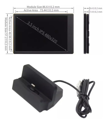 Pantalla Secundaria Pc Tuning 3.5 Pulgadas Usb C Diy — imagen 5 de 6