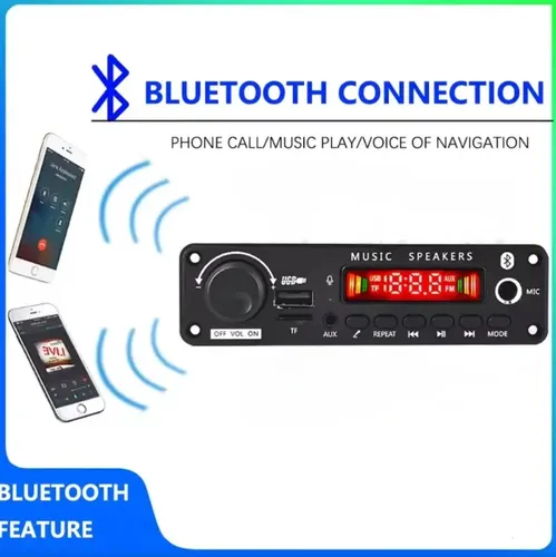 Placa Amplificadora Bluetooth 5.0 400w 4x100w Mp3 Fm Usb Negro 400 W — imagen 3 de 8
