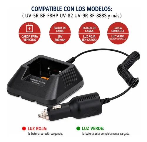 Cargador De Handy Para Auto Uv5r Uv82 Uv9r Bf-888s Bf-f8hp — imagen 3 de 7
