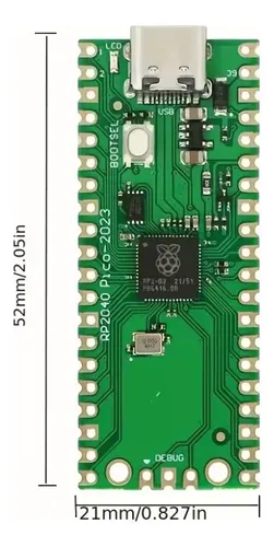 Placa De Desarrollo Rp2040 Pico Raspberry Pi Arduino Base — imagen 2 de 4