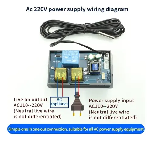 Termostato Con Control Wifi Digital 110v 220v Con Sonda — imagen 2 de 11