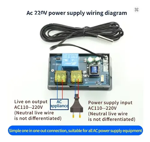 Termostato Con Control Wifi Digital 110v 220v Con Sonda — imagen 8 de 11