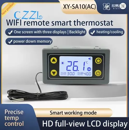 Termostato Con Control Wifi Digital 110v 220v Con Sonda — imagen 10 de 11