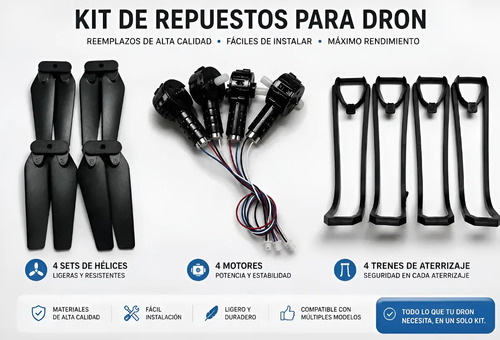 Kit 4 Motores + 4 Helices + 4 Protectores De Helice Para E88 — imagen 2 de 3