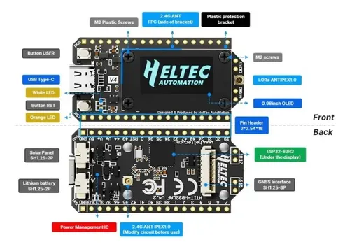Placa Desarrollo Lora32 V4 Oled Iot Lora Heltec Wifi Esp32 — imagen 2 de 6