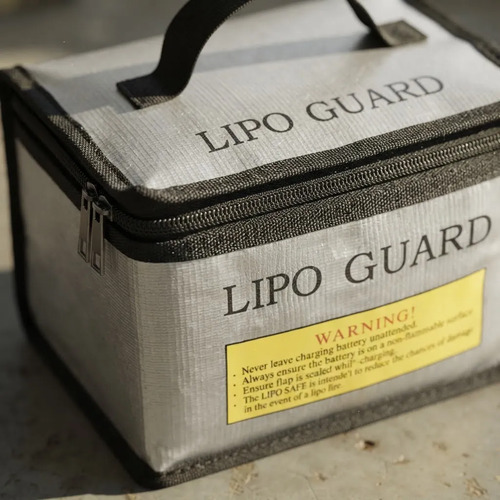 Bolsa Ignífuga Avion Grande Para Baterías Lipo 215x165x145 Gris — imagen 4 de 6