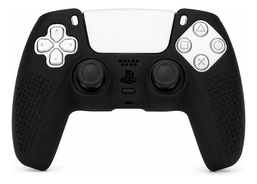 Funda De Silicona Para Joystick Ps5 Antideslizante Protector Negro Para Ps5 — imagen 3 de 4