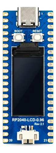Placa Rp2040 Con Pantalla Desarrollo Usb-c Raspberry Pi Pico