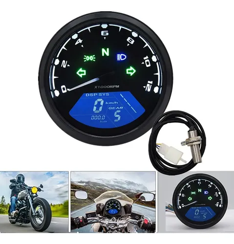 Velocímetro, Odómetro, Tacómetro Lcd De 12000rpm Para Moto — imagen 6 de 8