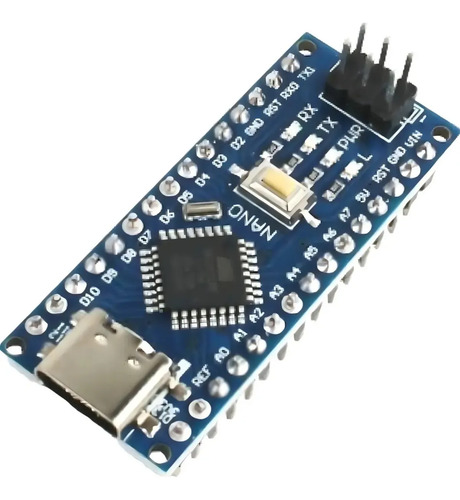 Placa Nano Atmega328p Microcontrolador Puerto Usb Tipo C — imagen 2 de 8