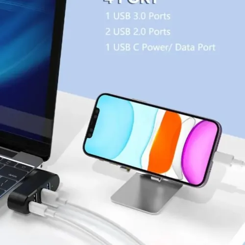 Hub Usb 3.0 4 Puertos Giratorio Para Notebook Pc Laptop Negro — imagen 6 de 6