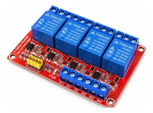 Modulo Relé 4 Canales 5v 10a Para Domótica Y Arduino