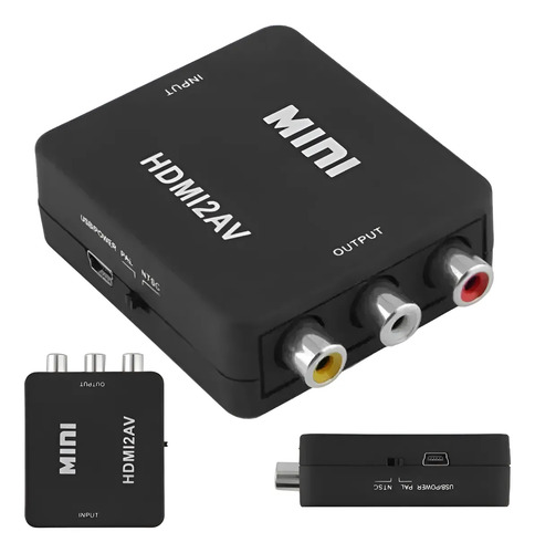 Conversor Hdmi A Rca Convertidor Adaptador Sonido 1080p