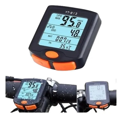 Velocimetro Inalambrico Odometro Bicicleta Computadora Avs Negro