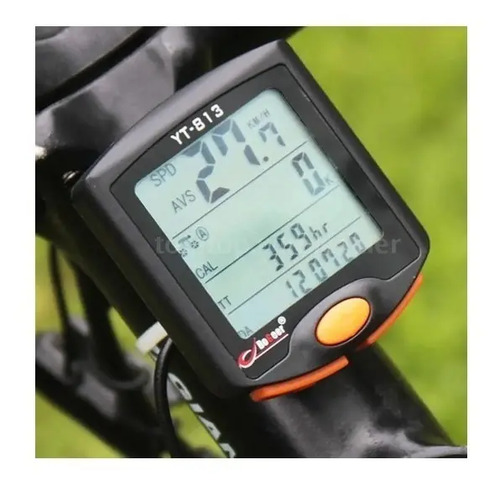 Velocimetro Inalambrico Odometro Bicicleta Computadora Avs Negro — imagen 7 de 8