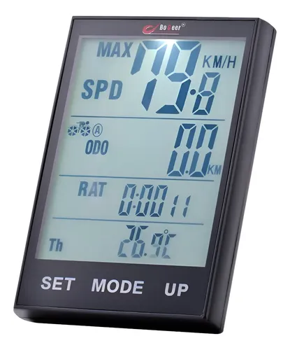 Odometro Velocimetro Inalambrico Computadora Bicicleta Luz Negro