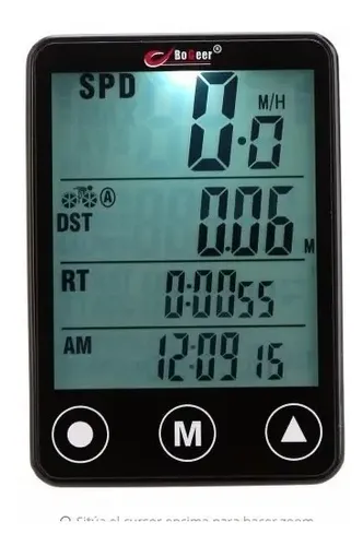 Velocimetro Odometro Para Bicicleta Inalambrico Avs Con Luz Negro — imagen 3 de 4