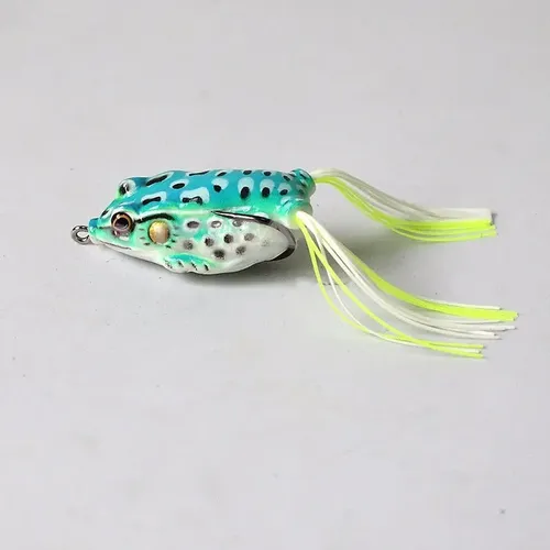 2 Senuelos Rana Sapo Blando Con Anzuelos Dorado Pesca Pescar Verde Oscuro — imagen 5 de 6