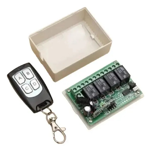 Kit Receptor Inalambrico 433mhz 4 Canales + 2 Control Remoto