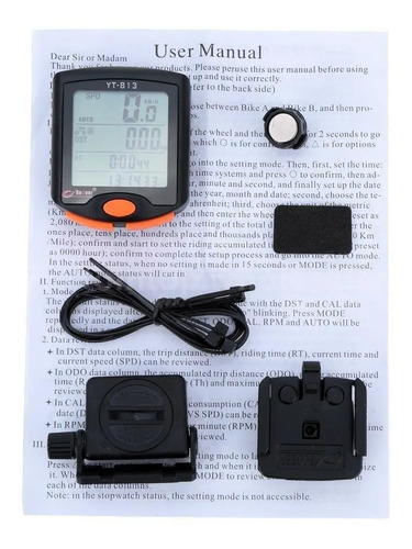 Velocimetro Odometro Bicicleta Avs Inalambrico Mtb Ciclismo Negro — imagen 7 de 9