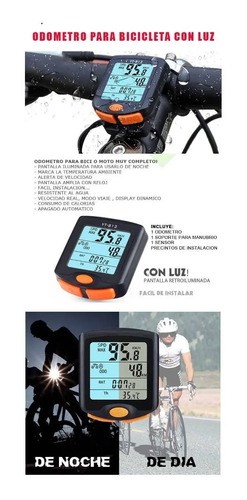 Velocimetro Odometro Bicicleta Avs Inalambrico Mtb Ciclismo Negro — imagen 9 de 9