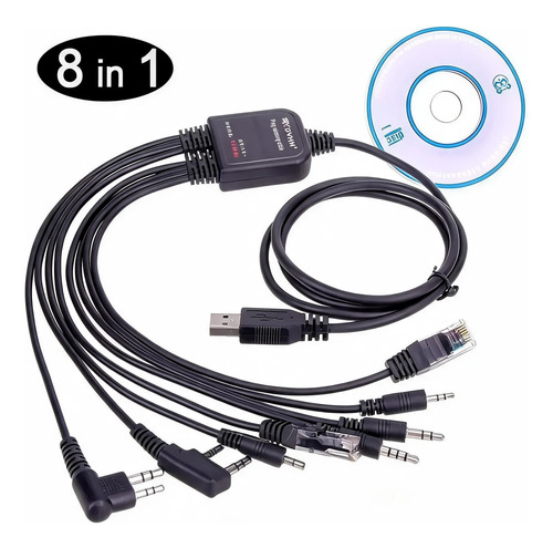 Programador Baofeng Motorola Base Handy 8 En 1 Multimarca — imagen 2 de 6