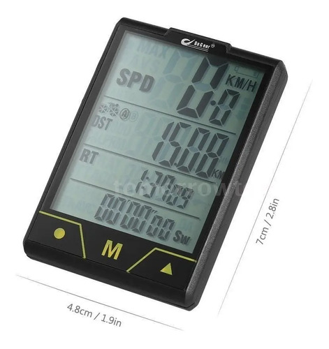 Velocimetro Bicicleta Inalambrico 2.7'' Avs Odometro Grande — imagen 6 de 8