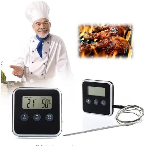 Termometro Cocina Digital Chef Lcd Medidor Temperatura Sonda — imagen 4 de 8