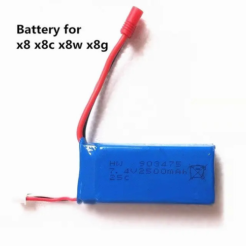 Bateria 7.4v 2500mah Drone Cuadricopter Syma X8w /c/g Rc 25c — imagen 4 de 4