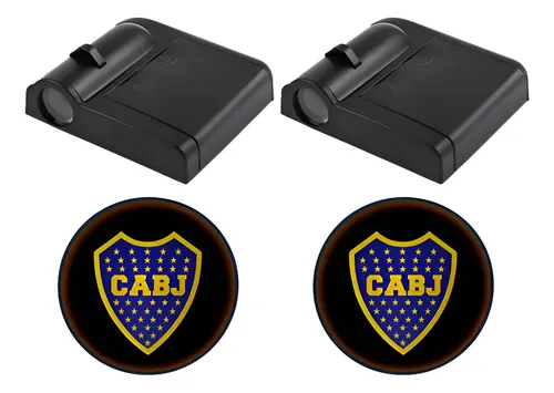 2 Luces De Boca Juniors Luz Cortesia Auto A Pila Para Auto Pilas Negro Blanca