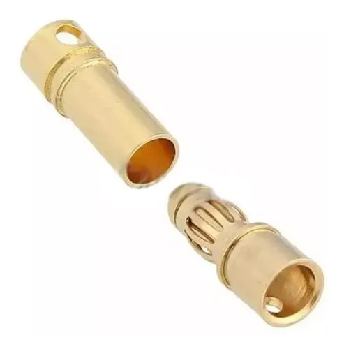 6 X Conector 3.5 Mm Motores Ficha Oro Rc Drone Aeromodelismo