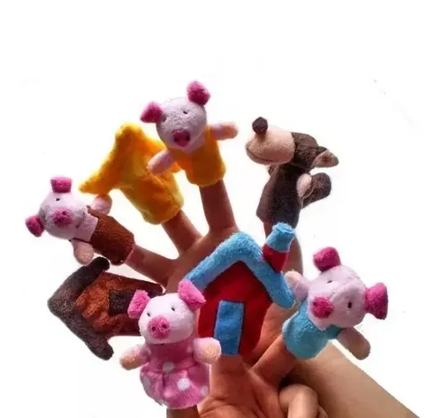 Titere De Dedo Cuento Los Tres Chanchitos 8 Titeres