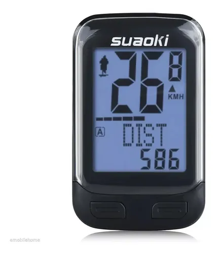 Velocimetro Para Bici Inalambrico Con Cadencia Stem Suaoki Negro — imagen 3 de 7