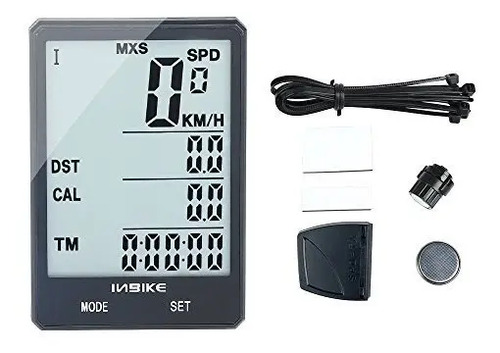 Velocimetro Para Bicicleta Inbike Odometro Inalambrico Luz Negro — imagen 6 de 8