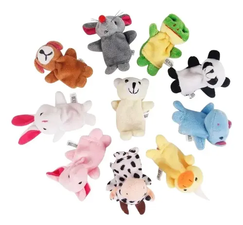 Pack 10 Titeres De Dedo Animales Estimulacion Temprana Niños