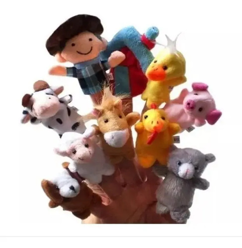 Pack 10 Titeres Dedo Cuentos Granja Personajes Animales — imagen 3 de 5
