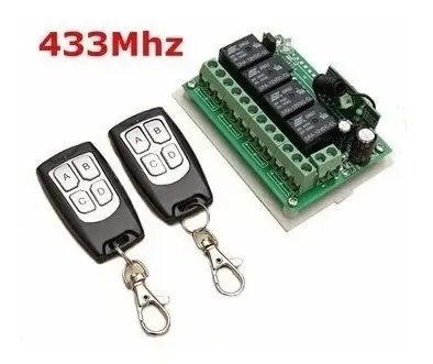 Control Remoto 4 Canales + Receptor Alarmas Puerta Distancia — imagen 2 de 5