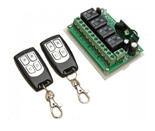 Receptor Inalambrico Con Control Remoto 4 Canales